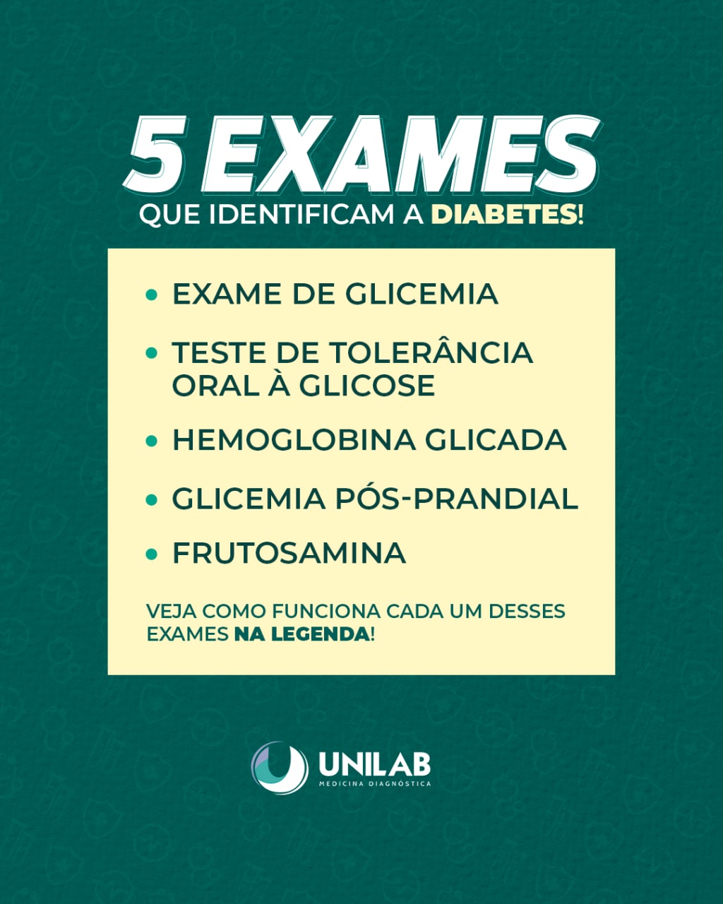 5 Exames Que Identificam A DIABETES Unilab